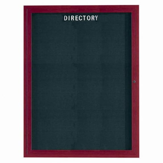 Aarco Products OADCW4836R 48 in. H Outdoor Enclosed Aluminum Directory Cabinet - Cherry