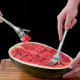 thumbnail image 4 of 2 In 1 Watermelon Slicer & Cutter-stainless Steel Fruit Cutting Fork Melon Cube Cutting Tool For Kitchen Gadget Betterlifefg, 4 of 4