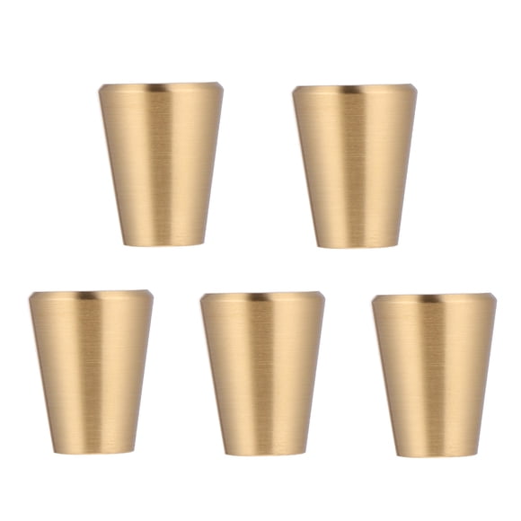 BEADCEST 5Pcs Golden Round Copper Knobs for Home Furniture Projects