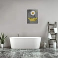thumbnail image 5 of Bathroom Wall Art Daisy Canvas Pictures Modern Flower Bathtub Artwork Rustic Wood Board Background Contemporary Wall Art Decor Bedroom Living Room Office Home Framed Ready to Hang Yellow 12" x 16", 5 of 5