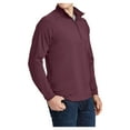 thumbnail image 4 of Yellow Rooster Men's Sport Wick Stretch 1/2 Zip Pullover Maroon 4XL, 4 of 7