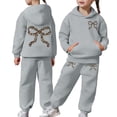 thumbnail image 2 of Shadoumai Toddler Girl Sets Printed Pattern Long Sleeve Soft Sweatshirt Pullover Tops + Joggers Pants Kids Fall Outfits Sweat Suit, 2 of 7