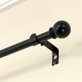 thumbnail image 3 of Mainstays 5/8" Black Ball Single Curtain Rod, 28-48", 3 of 4