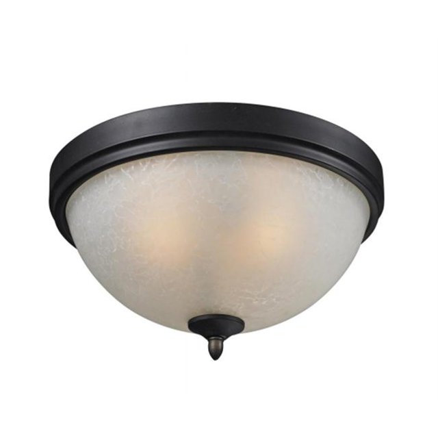 Z Lite 603F2 Arshe 2 Light Flush Mount - Cafe Bronze