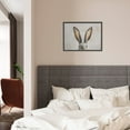 thumbnail image 6 of WFSposter Framed Canvas Wall Art Funny Easter Bunny Prints Wall Decor Cute Rabbit Ears Pictures Aesthetic Room Décor Animals Artwork for Kids Room, Living Room, Bedroom or Festive Spaces 12x16In, 6 of 7