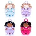 thumbnail image 4 of Gloveleya Toddler Dolls Girl Gifts Baby Girl Dolls Kindergarten Soft Plush Curly Hair Girl Doll Pocket Light Skin Lilac 9 Inches, 4 of 4