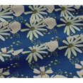 thumbnail image 5 of oneOone Viscose Jersey Royal Blue Fabric Flower & Leaves Watercolor Dress Material Fabric Print Fabric By The Yard 60 Inch Wide, 5 of 5