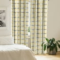 thumbnail image 2 of Ambesonne Bee Window Curtains, Be Happy Cartoon Wasps Pattern, Each 28" W x 95" L, Earth Yellow and Lime Green, 2 of 4