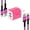 Pink, variant on USB C Block, Dual Port Charger Block with 2pcs 10FT Type C Charging Cable, Type C Charger Block Fast Charging USB C Wall Charger Plug Brick Cube Box Power Station Phone Charger Cords, Purple