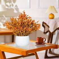 9.44" Fall Artificial Potted Plants, Mini Simulation Potted Plants Fake Green Plants Decoration Thanksgiving Plants Indoor for Office Desk(A)