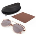 thumbnail image 6 of 2 Cateye Sunglasses for Adult Women Female with Case, Brown, 56mm, 6 of 6