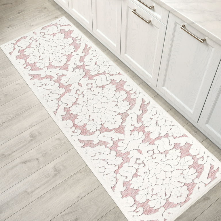 Flower Floor Mat Pink × White Amazon.com: Pink Flower Kitchen Mat Floral Bouquet Kitchen