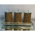 thumbnail image 1 of Amazing Rugs CAN3MGTR0303 7 in. Ambrose Exquisite 3 Large Canisters with Tray Crushed Diamond Glass in Gift Box, Gold, 1 of 1