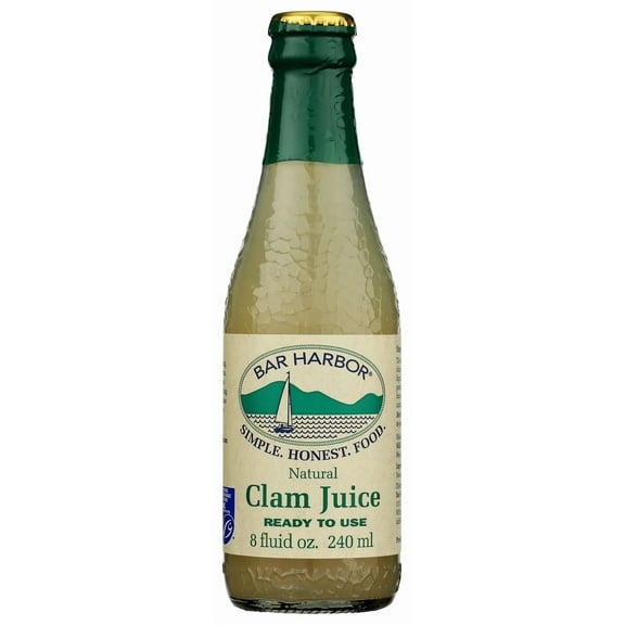 Pack of 12, Bar Harbor Natural Clam Juice, 8 fl oz