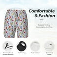 thumbnail image 3 of Rateoe Tulips Flowers Pattern Men’s Swim Shorts with Compression Liner – Double-Layered Quick-Dry Swimwear, Comfortable & Stretchy Beach Shorts-3X-Large, 3 of 6