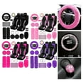 thumbnail image 6 of Car Cover Full Set Plush Steering Wheel Cover Fluffy Soft Wool Handbrake Gear Pink, 6 of 8