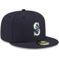thumbnail image 3 of Men's New Era Navy Seattle Mariners White Logo 59FIFTY Fitted Hat, 3 of 5