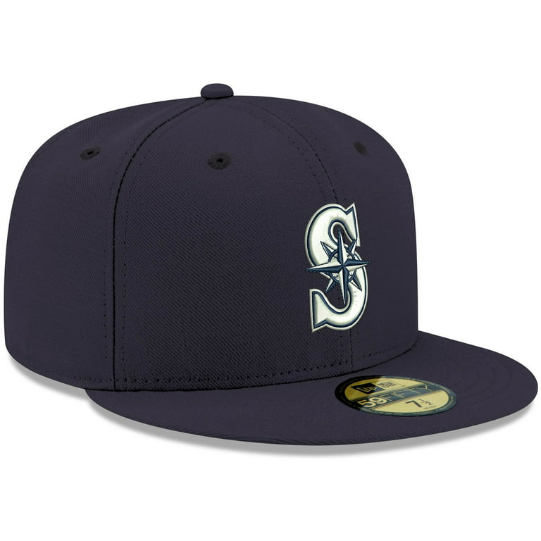 Men's New Era Navy Seattle Mariners White Logo 59FIFTY Fitted Hat -  Walmart.com