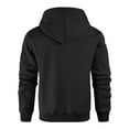 thumbnail image 6 of Zylanna Men's Hooded Sweatshirts with Pockets, Half-Zip Casual Solid Color Soft & Warm Sport Hoodies Pullover for Men Black, 6 of 6