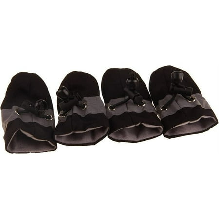 Pet Boots,4Pcs/Set Dog Cat Winter Warm Rain Boots Protective Pet Sports Anti-Slip Shoes Pet Boots Black 3