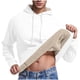 thumbnail image 2 of Sudadera con capucha para hombre, jersey de cuello alto, elástico, de color liso, de poliéster., 2 of 8