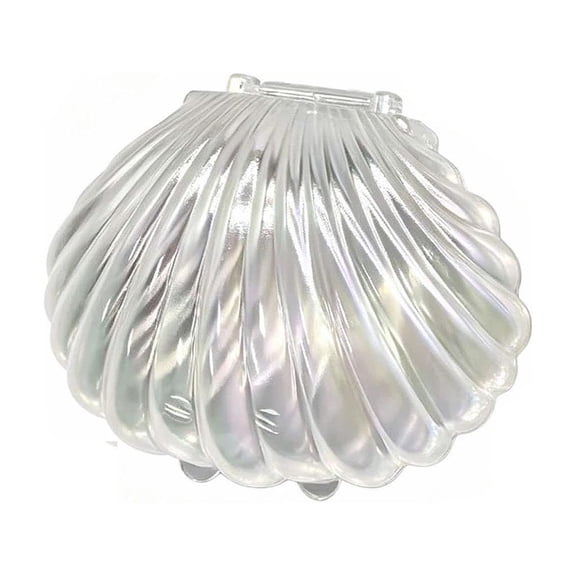 Bomd Pearl Colored Shell Candy Boxes 10 Pack – Plastic Seashell Party Favor Containers Small Jewelry Storage Boxes for Wedding Birthday Baby Shower Decoration
