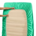 thumbnail image 5 of 1800 Thread Count 4 Piece Deep Pocket Egyptian Comfort Bedroom Bedding Sheet Set Queen Size Mint Colour, 5 of 6