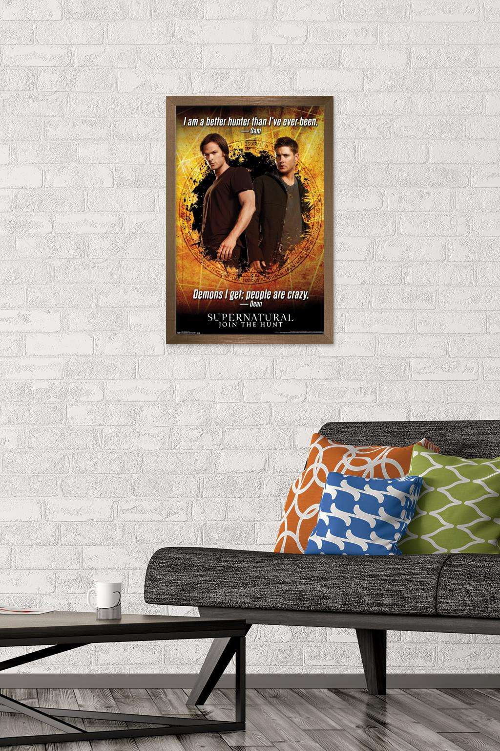Supernatural - Quotes Wall Poster, 14.725" x 22.375", Framed