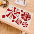 thumbnail image 4 of Red Christmas Candy Placemats White Cute Candy Canes Table Mat Linen Burlap Washable Double Heat Insulation for Dining Table Kitchen Table, 4 of 6