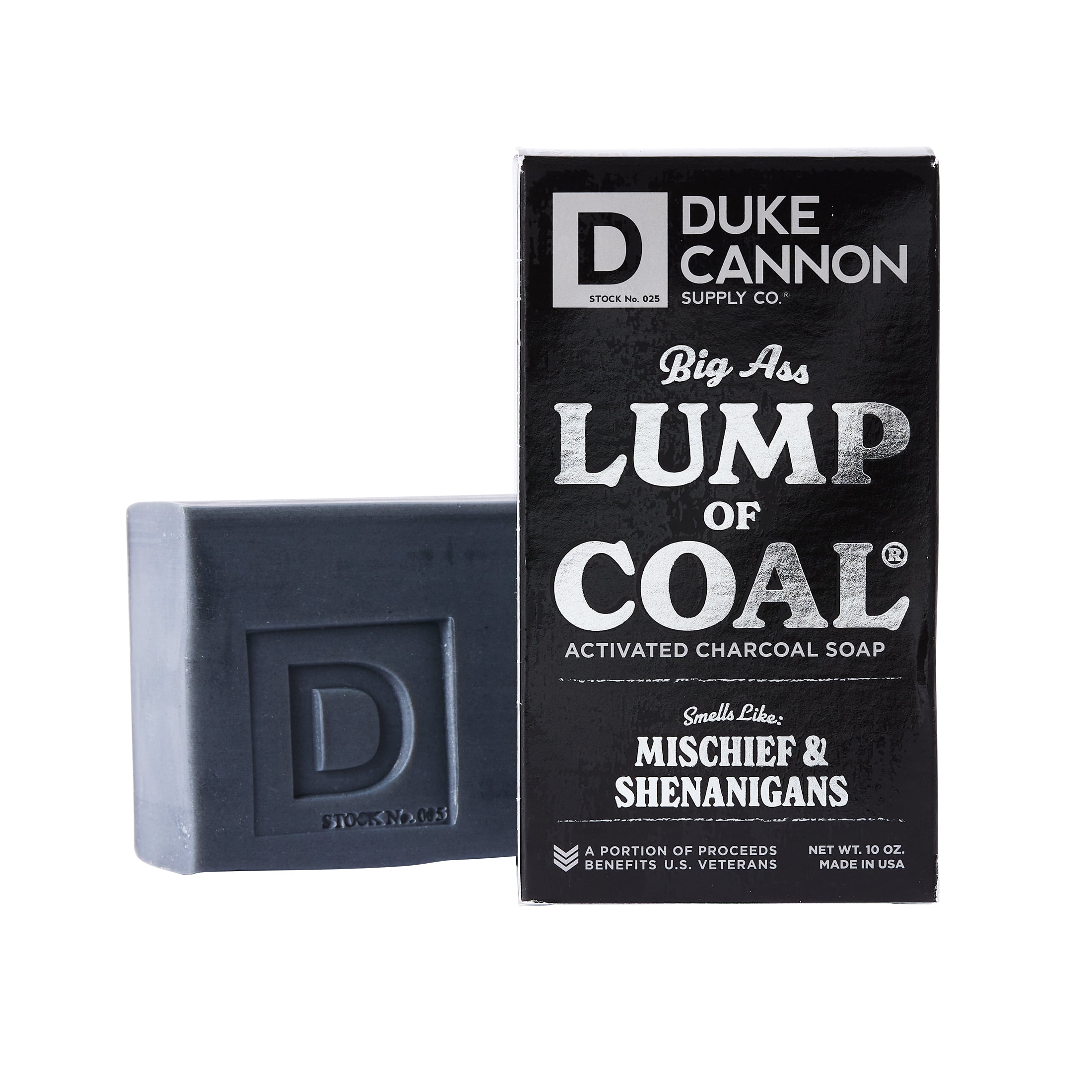 (2 pack) Duke Cannon Big Ass Lump of Coal Soap - Bergamot & Black Pepper Scent, 10 oz, 1 Bar
