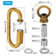 thumbnail image 2 of Unique Bargains M10 Lamp Female Loop Holder with Chain Quick Link Lifting Eye Nut Hook Ring 44 Lbs Load Gold Bronze, 2 of 5