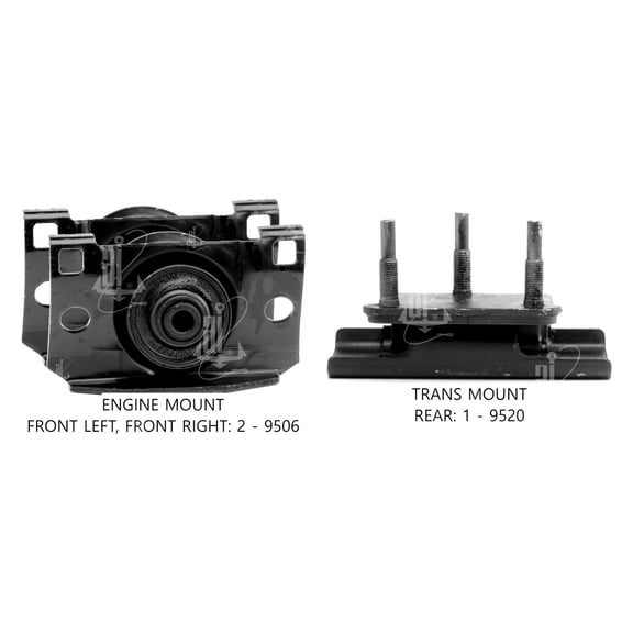 Engine Mount Kit for Nissan Frontier 2005-2021 Aluminum/Steel