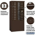 thumbnail image 4 of 11 Door High Free-Standing 4C Horizontal Mailbox with 20 Doors in Bronze with Private Access, 4 of 4