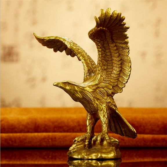 12 cm high Chinese bronze brass eagle statue eagle statue home decoration -