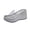 Silver, variant on Transparent Open Toe Wedge Heel Slippers for Women, Casual Summer Beach Footwear, Solid Color Thick Sole Sandals Black,36