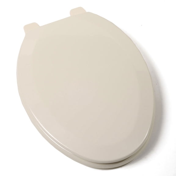 BathDecor Bone Deluxe Molded Wood Elongated Toilet Seat with Adjustable Hinge