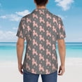 thumbnail image 4 of Fuzoiu Poodle Dog Print Hawaiian Shirt for Men, Summer Beach Casual Short Sleeve Button Down Shirts, Men’s Beach Summer Shirts with Pocket,Medium, 4 of 7