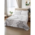 thumbnail image 2 of White Gray Marble Queen Size Flat Sheet, Wrinkleproof & Fadeproof Cooling Flat Bed Sheet Only, Modern Minimalist Abstract Texture Breathable Soft Bedding Top Sheets 90 x 102 Inches, 2 of 8