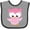 Heather and Black, variant on Inktastic Cute Pink Spring Owl Girls Baby Bib