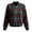 Dark Green, variant on Women Plaid Print Bomber Jacket Zip Up Long Sleeve Ribbed Trim Outerwear for Casual Daily Outing