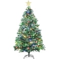 thumbnail image 1 of Twister.CK 6.5ft Pre-Lit Artificial Christmas Tree with Tree Topper Star , 350 Multi-Color Lights & 80 Pinecones Christmas Trees for Holiday Decorations 8 Lighting Modes, 1 of 7
