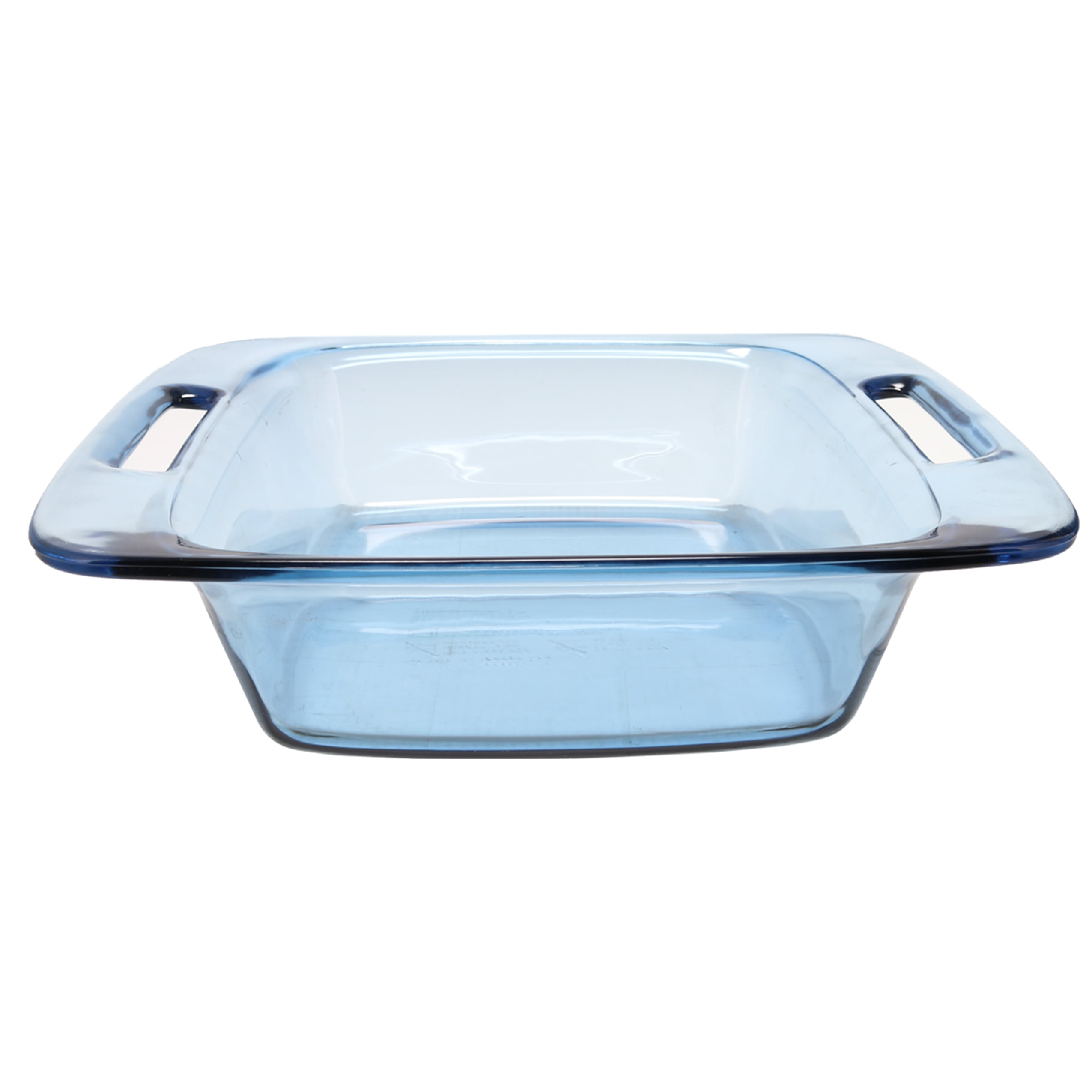 Pyrex C222 Blue Tint Clear 8x8 Square Glass 2 Qt Baking Dish With Handles  USA for sale online