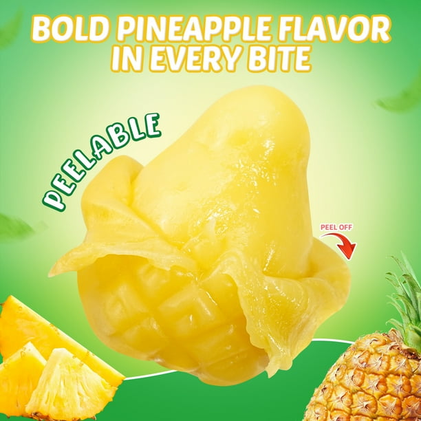 新品　164 GUMMYS Pineapple Yellow Ice Ber Gummy Bears Pineapple Bulk Tropical Flavored Yellow Gummy Candy