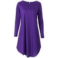 thumbnail image 4 of Dewadbow Women Long Sleeve Casual Loose Blouse Tops Mini Short Dress, 4 of 4