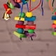thumbnail image 4 of Juguetes de madera para loros y pájaros, juguete multicolor duradero para masticar pájaros con colorantes comestibles para jaulas de pájaros, cotorras, cacatúas, forrajeo y juguetes para lor, 4 of 5