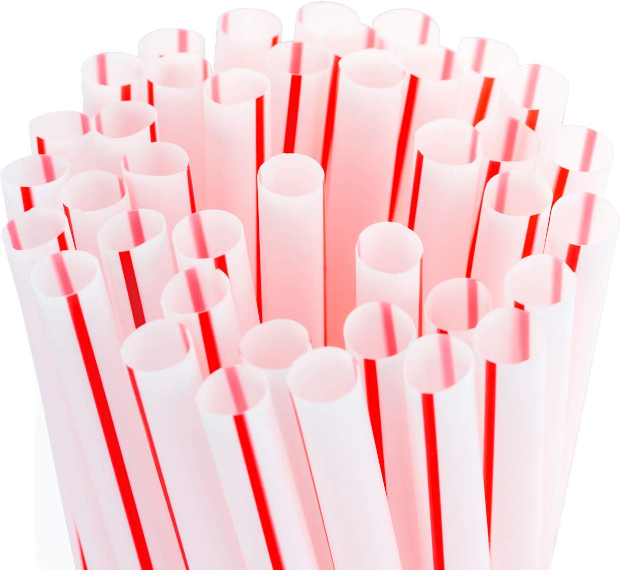 Soda Shoppe Style Red and White Striped Drinking Straws 600 Pack. Each