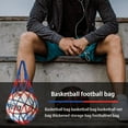 thumbnail image 7 of BLEEUS Nylon Basketball Carry Bag Single Ball Carrier Football Accessories (Red Blue) Sporting Supplies (Red Blue), 7 of 7