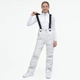 thumbnail image 4 of HCNTES Kids Waterproof Snow Bibs Toddler Boys Girls Ski Pants with Adjustable Shoulder Straps Warm Winter Wear(White,L), 4 of 7