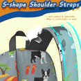 thumbnail image 5 of Boston Terrier and Sun Gray Pattern 17" School Backpacks for Teens,Waterproof Oxford Fabric,S-Shape Padded Straps for School,Travel,Hiking,Camping, 5 of 6