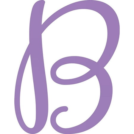 Acrylic Craft Letters Lobby Sign B Script 1 Tall Lavender Alphabet